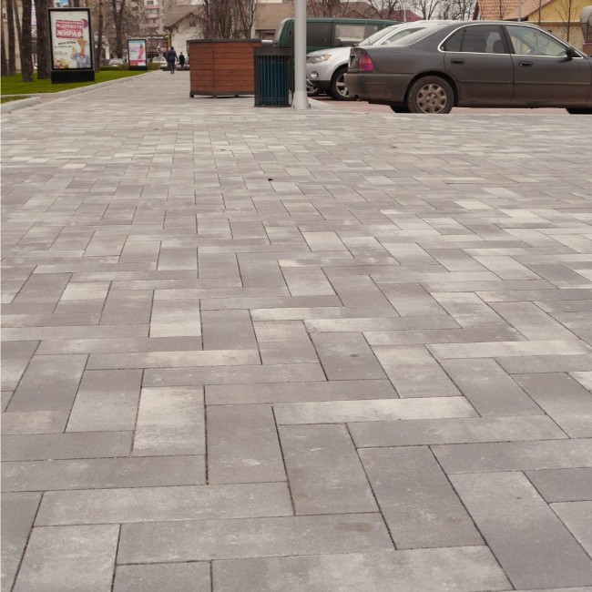 Trotuarna plytka Parket 450kh150 greys