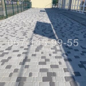Тротуарная плитка Старый город серый графит